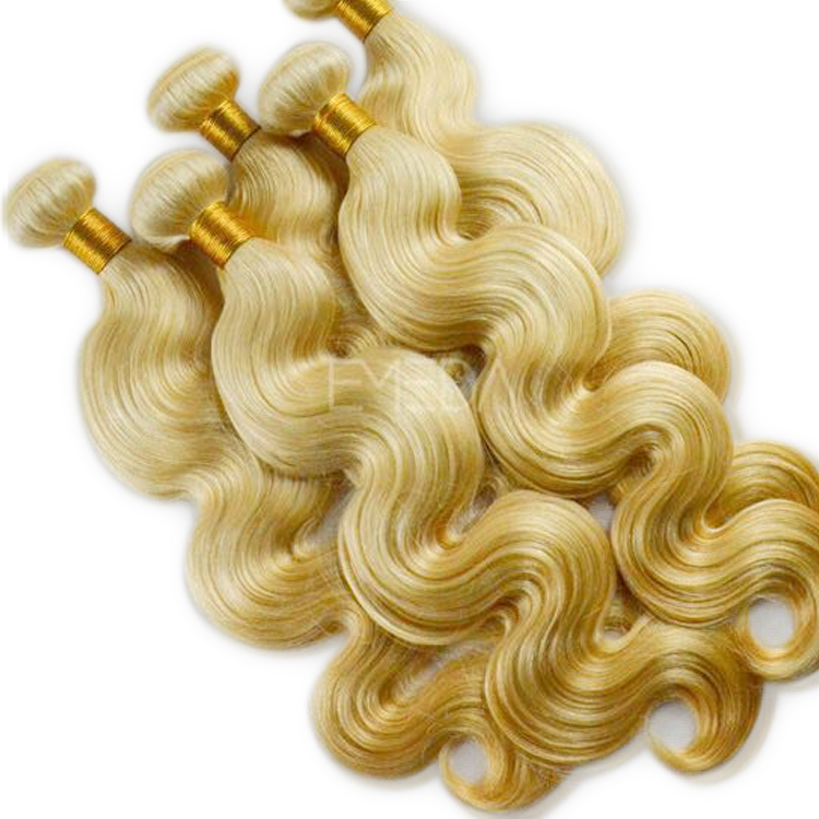 613 Blonde Human Hair Weft Remy Best Quality Hair Extensions Brazilian Hair Weave  LM276